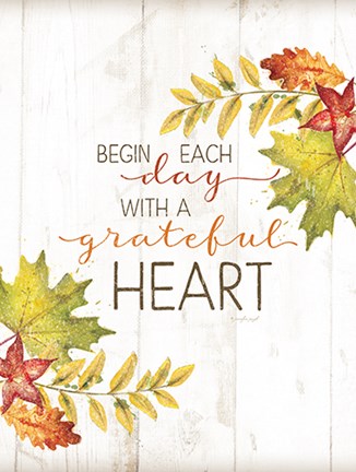 Framed Begin Each Day Print