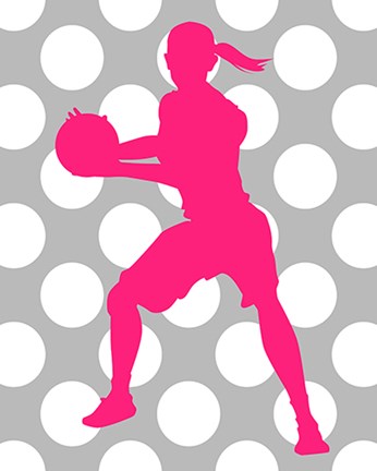 Framed Basketball Girl Print