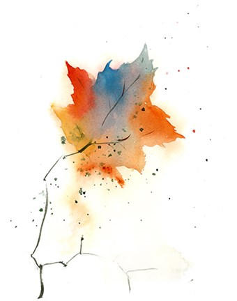 Framed Fall Leaves III Print