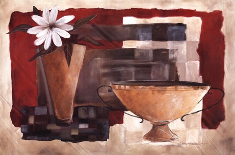 Framed Crimson Pottery II Print