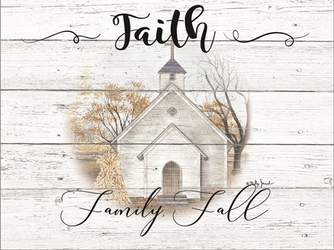 Framed Faith, Family, Fall Print