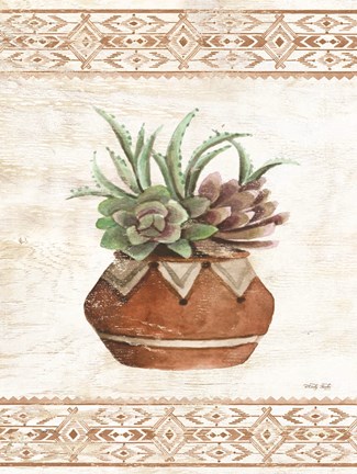 Framed Southwest Terracotta Succulents II Print
