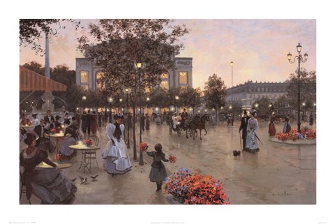 Framed Bustling Boulevard Print