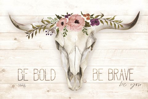 Framed Be Bold - Be Brave Print