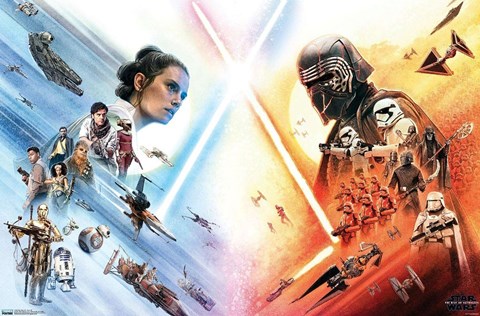 Framed Star Wars: The Rise Of Skywalker - Face Off Print