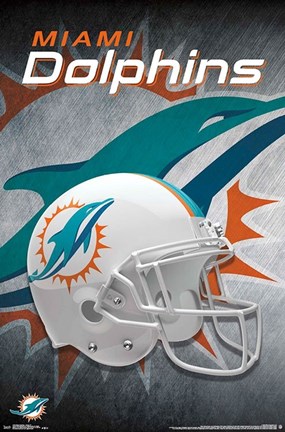 Framed NFL Miami Dolphins - Helmet Print