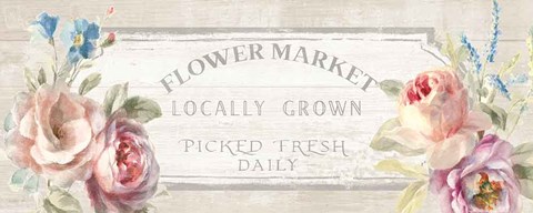 Framed Cottage Garden VIII on Wood v2 Print