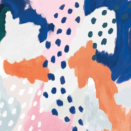 Framed Royal Blue Life I Crop Print