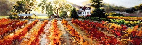 Framed Golden Vineyard Print