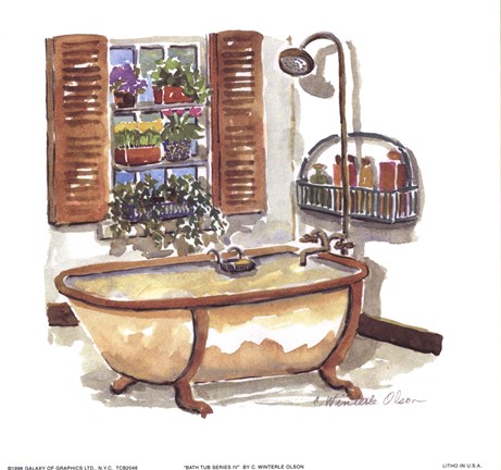 Framed Bath Tub Series IV Print