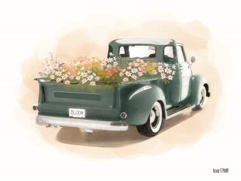 Framed Flower Truck Print