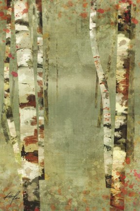 Framed Sage Green Unknown Path I Print