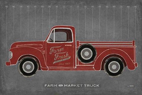 Framed Farm Truck Print