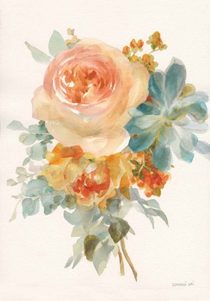 Framed Autumn Garden Bouquet II v2 Print