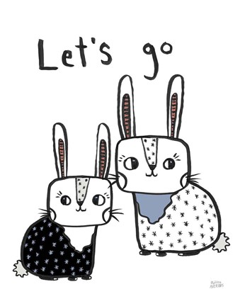 Framed Scandy Baby Gray V Print