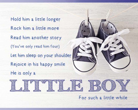 Framed Little Boy Poem Print