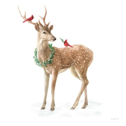 Framed Woodland Celebration III on White Print