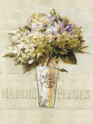 Framed Marche de Fleurs Bouquet Print