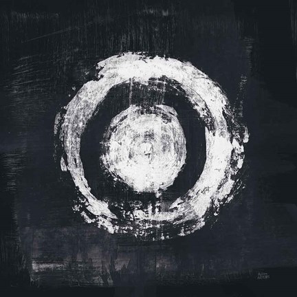 Framed Zen Circle II Black Crop Print