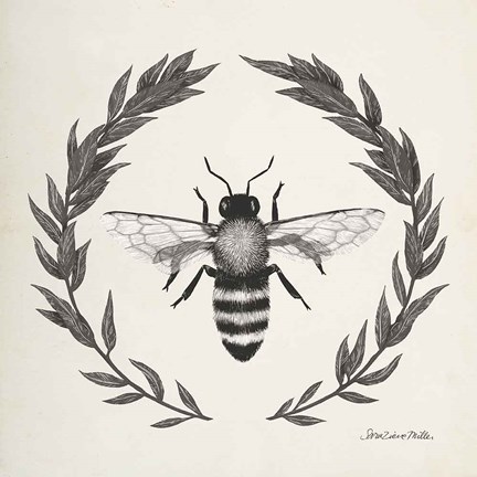 Framed Happy to Bee Home I Neutral Print