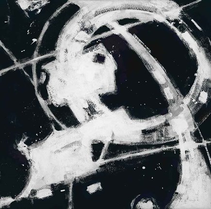 Framed Expression Abstract III BW Print