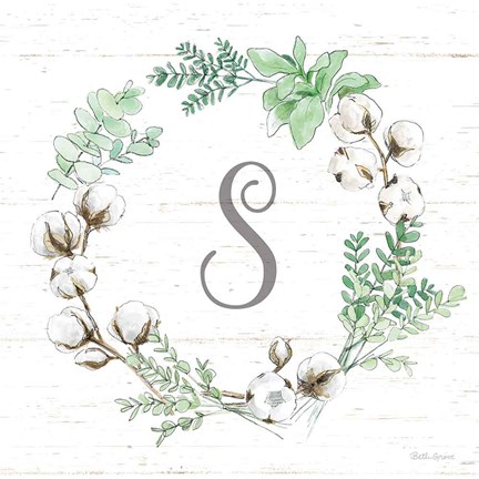 Framed Farmhouse Cotton XI Sage Print