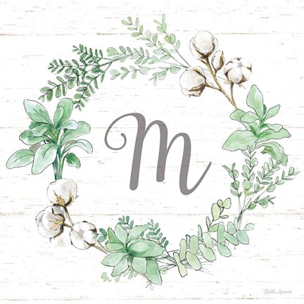 Framed Farmhouse Cotton X Sage Print