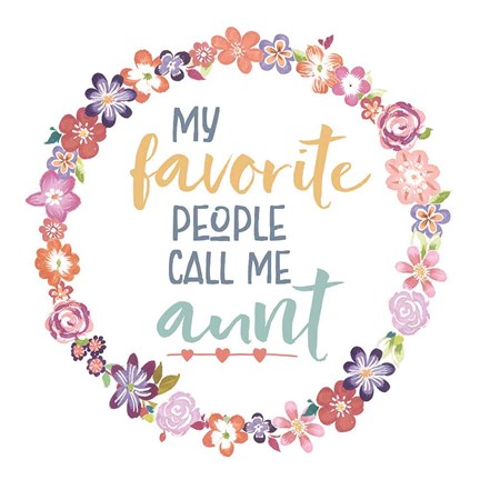 Framed Flourish Aunt Inspiration IV Print