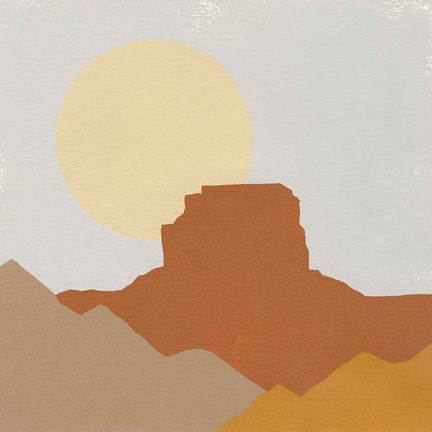 Framed Desert Sun III Print