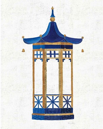 Framed Flora Chinoiserie VII Textured Print