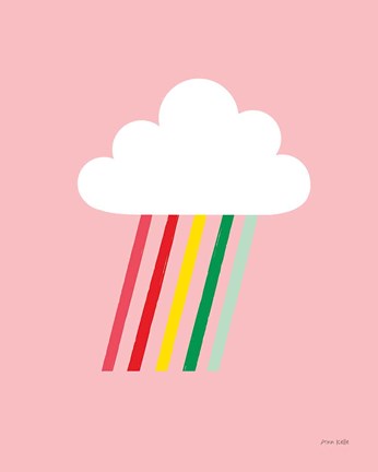 Framed Rainbow Rays I Print