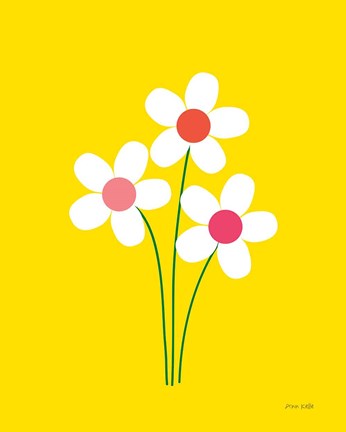 Framed Daisies II Print