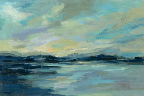 Framed Indigo Sea Print