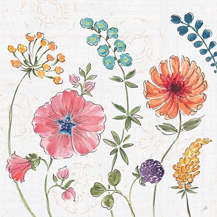 Framed Gypsy Meadow III Print