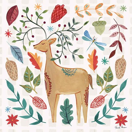 Framed Whimsical Woodland III Print