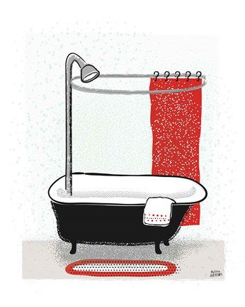 Framed Bold Bath I Print