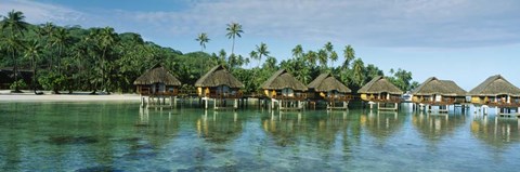 Framed Lagoon Resort, Island, Water, Beach, Bora Bora, French Polynesia, Print