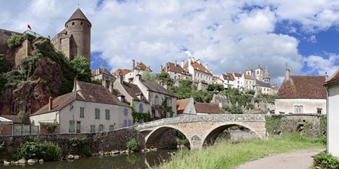 Framed Bridge Over A River, Pinard Bridge, France Print