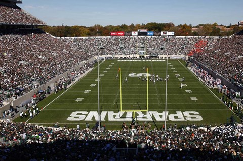 Framed Spartan Stadium, Michigan State University Print