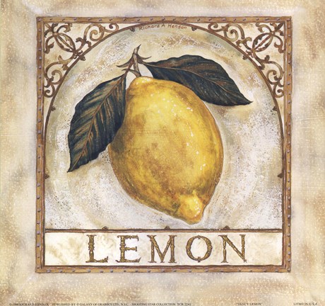 Framed Fancy Lemon Print