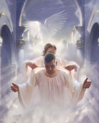 Framed Robes Of White Print