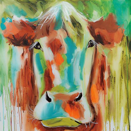 Framed Misty Pasture Print