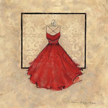 Framed Take Me Dancing II (red) Print