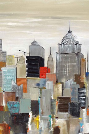 Framed New York Skyline II Print