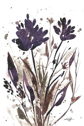 Framed Floral Music II Print