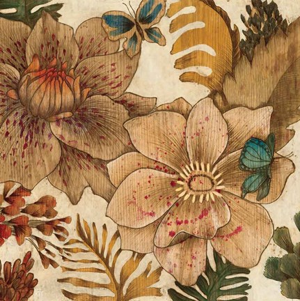 Framed Fleurs De Bois Print