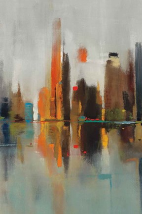 Framed Golden Harbor II Print