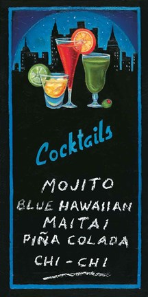 Framed Cocktails Print
