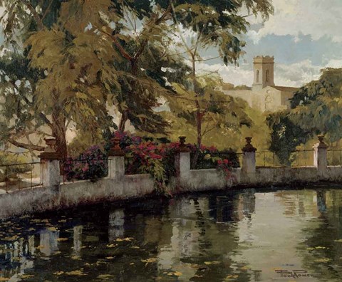 Framed Reflejos en el Estanque Print