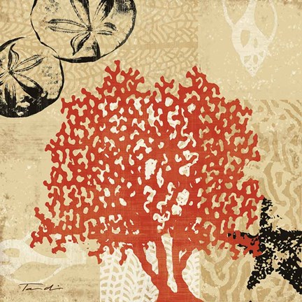 Framed Coral Impressions IV Print